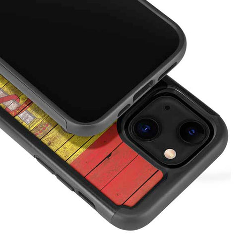 Spain Flag Dark Wood iPhone 13 Cargo Case